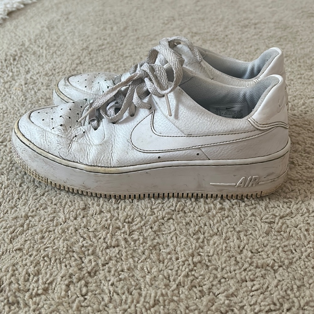 Nike white Air Force 1’s